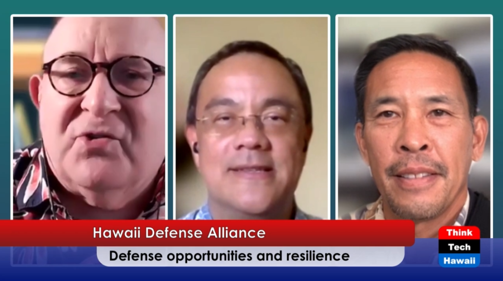ThinkTech Hawaii screen featuring host Jay Fidell with Pono Chong and Jason Chung